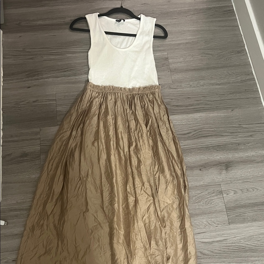 J.Crew Gathered-waist mixy dress in ivory - Picture 3 of 4